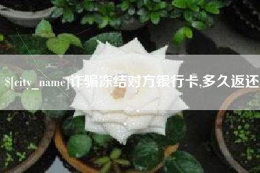 香河诈骗冻结对方银行卡,多久返还