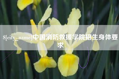 香河中国消防救援学院招生身体要求