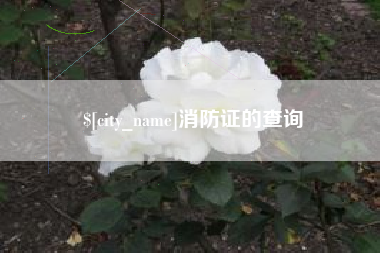 香河消防证的查询