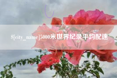 香河5000米世界纪录平均配速