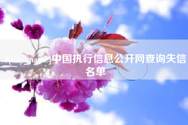 香河中国执行信息公开网查询失信名单