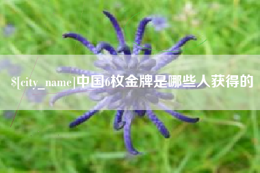 香河中国6枚金牌是哪些人获得的