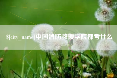香河中国消防救援学院都考什么