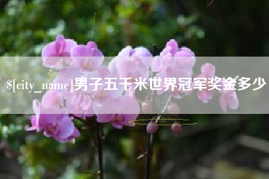 香河男子五千米世界冠军奖金多少