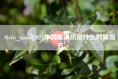 香河2021年国家消防员什么时候报名