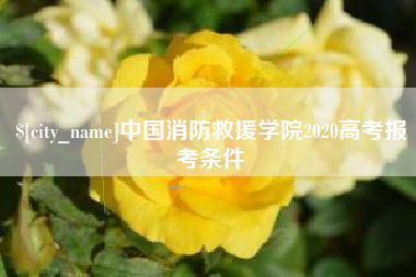 香河中国消防救援学院2020高考报考条件