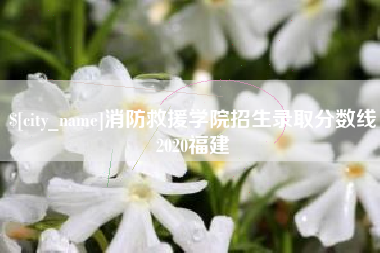 香河消防救援学院招生录取分数线2020福建