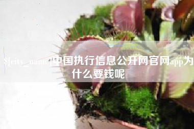 香河中国执行信息公开网官网app为什么要钱呢