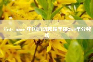 香河中国消防救援学院2020年分数线